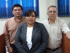 Francisco Flores, Iris Jeannette Díaz de Contreras y Mario Zúniga